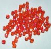100 4mm Faceted Orange AB Firepolish Beads